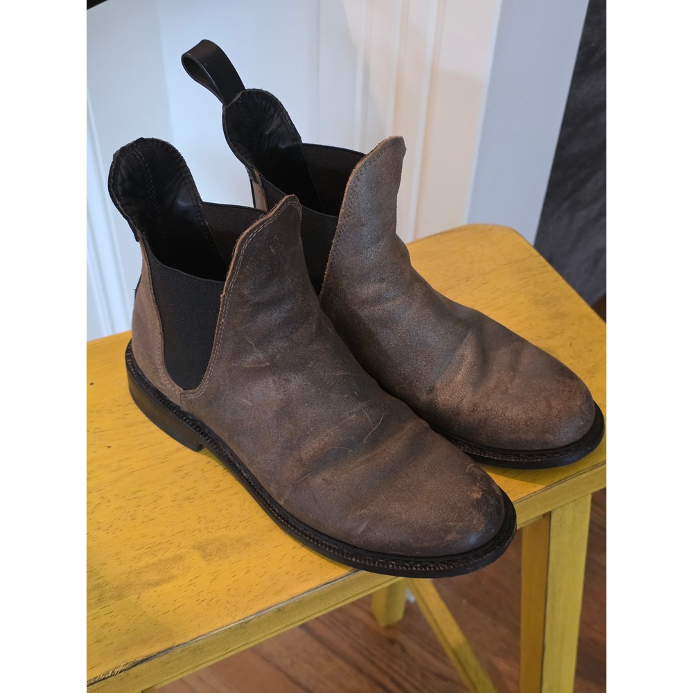 Rag & Bone Brown Distressed Leather Chelsea Boots Womens 37 US 7 Handmade Welt